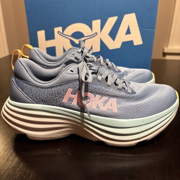 Size 8.5 - Hoka One One HOKA Bondi 8 Shadow Dusk. Womens Running Shoes. Blue - Picture 3 of 7
